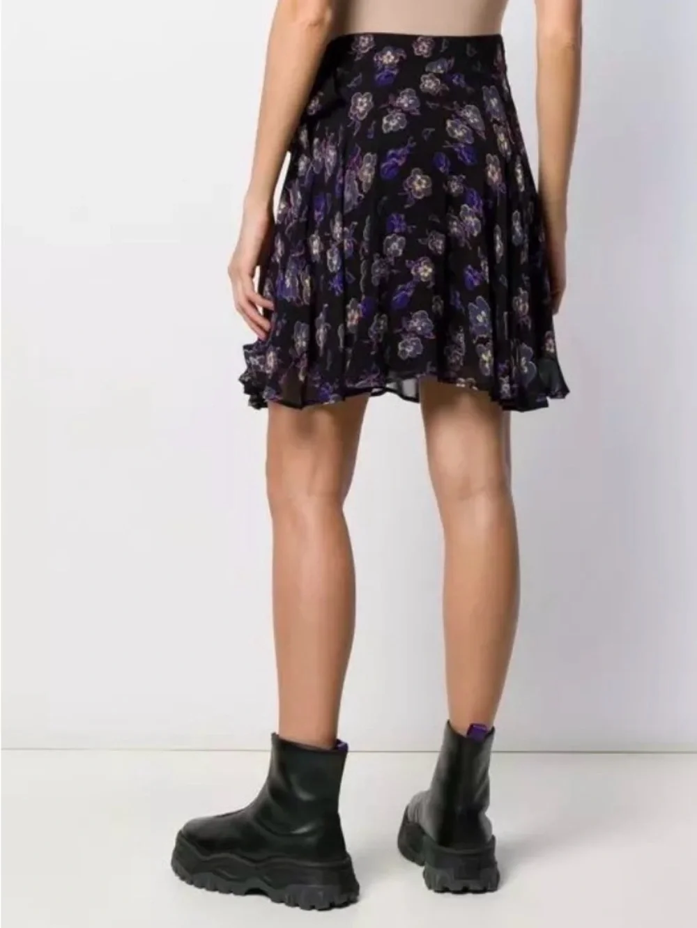 Ganni Floral Wrap skirt